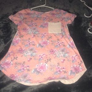 Small washed floral with pocket detail small